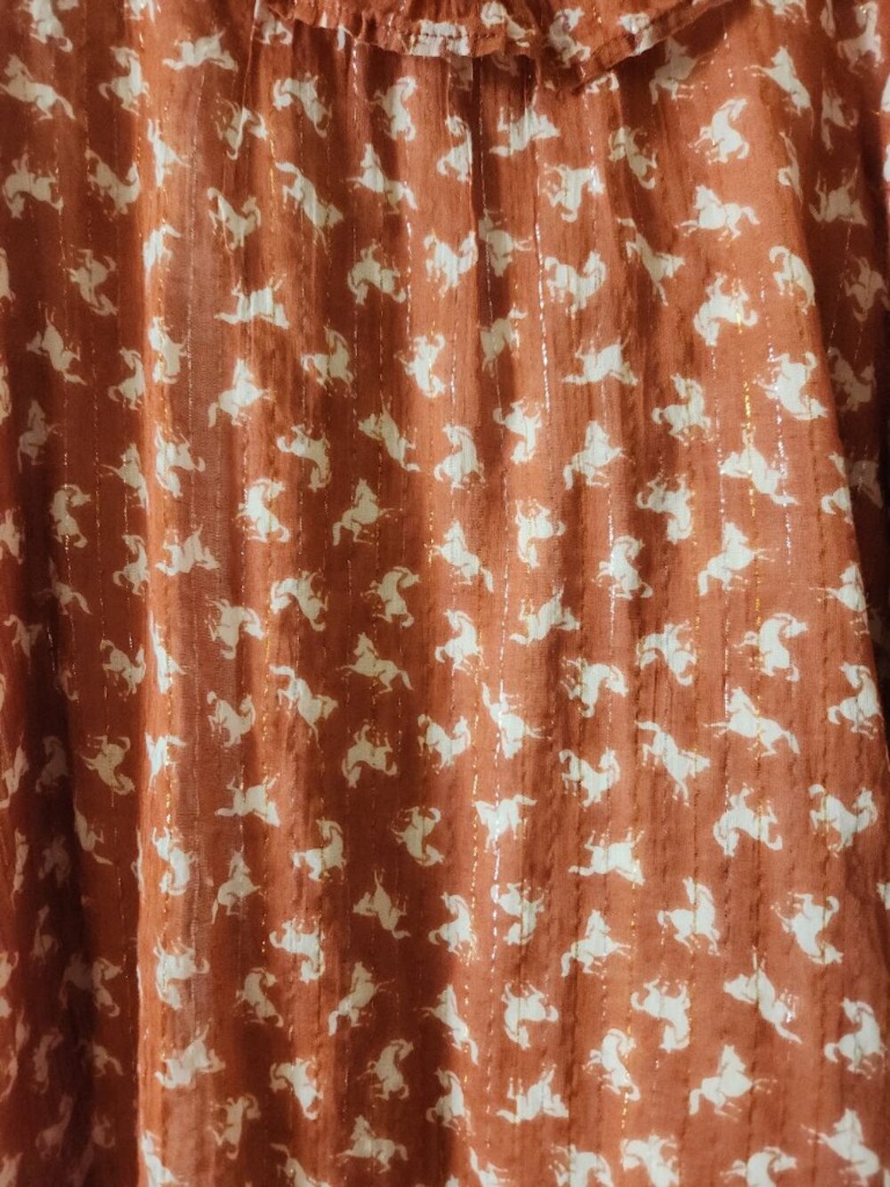 MOLO Clair Dress in Mini Horse Woven Cottagecore Metallic - Picture 3 of 8